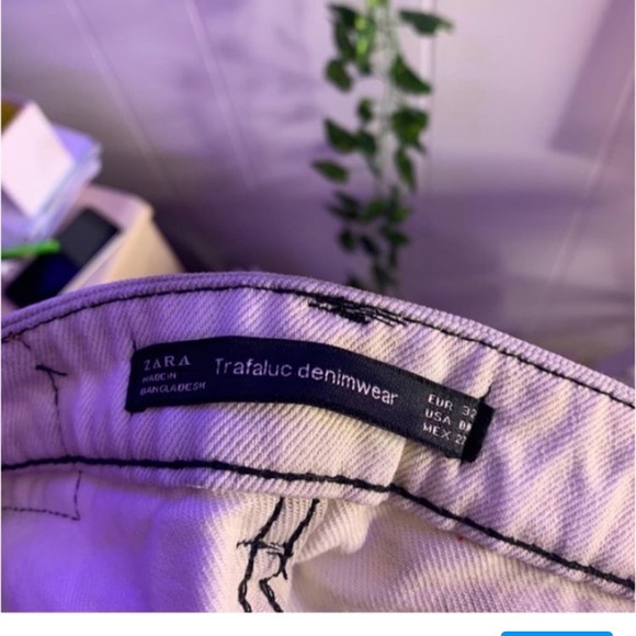 zara bleach dyed mom jeans [00] ♡ - Picture 4 of 4